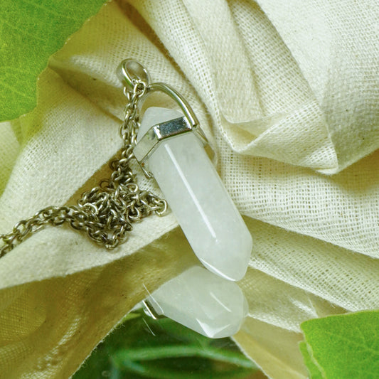 Real Clear Quartz Crystal Point Pendant
