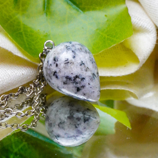 Real Sesame Jasper Crystal Drop Pendant