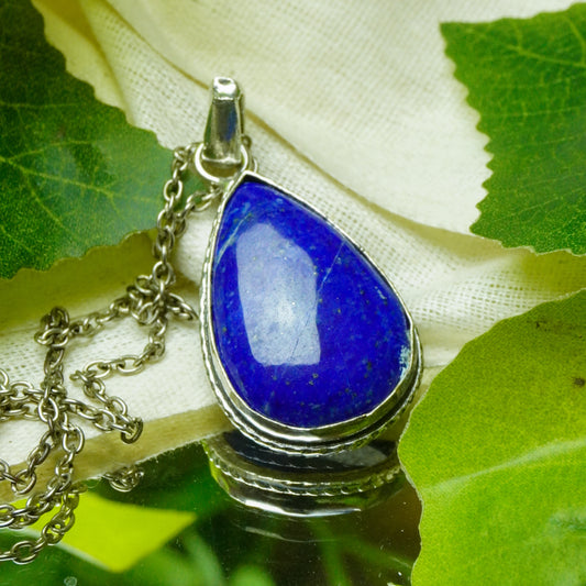 Real Lapis Lazuli Crystal Fancy Pendant