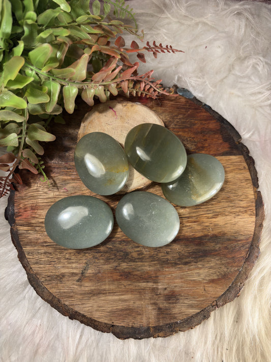 Green Aventurine palm stone crystal